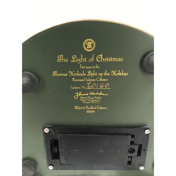 Thomas Kinkade Light Up The Holidays The Light Of Christmas Santa Fireplace COA - Picture 12 of 12